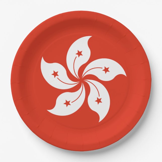 Flag of Hong Kong Paper Plates (Front)