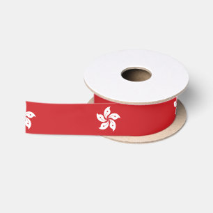 Flag of Hong Kong Satin Ribbon
