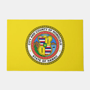 Flag of Honolulu (Hawaii) Doormat