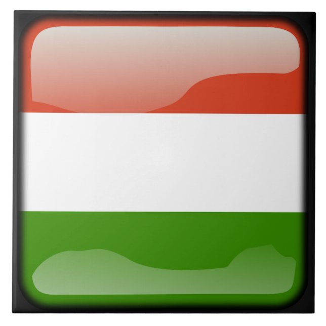 Flag of Hungary Ceramic Tile (Front)