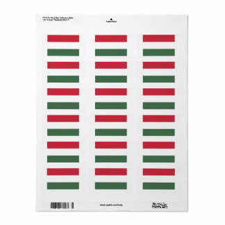 Flag of Hungary custom-cut  Label