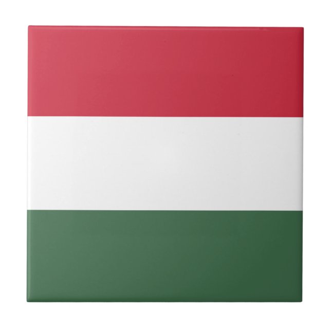 Flag of Hungary tricolor Ceramic Tile (Front)