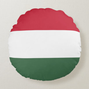 Flag of Hungary tricolor Round Cushion