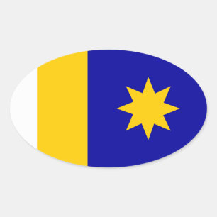 Flag of Hutchinson, Kansas Oval Sticker