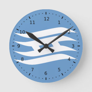 Flag of Hyogo Prefecture, Japan Round Clock