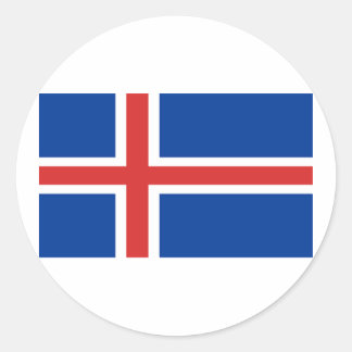Flag of Iceland Classic Round Sticker