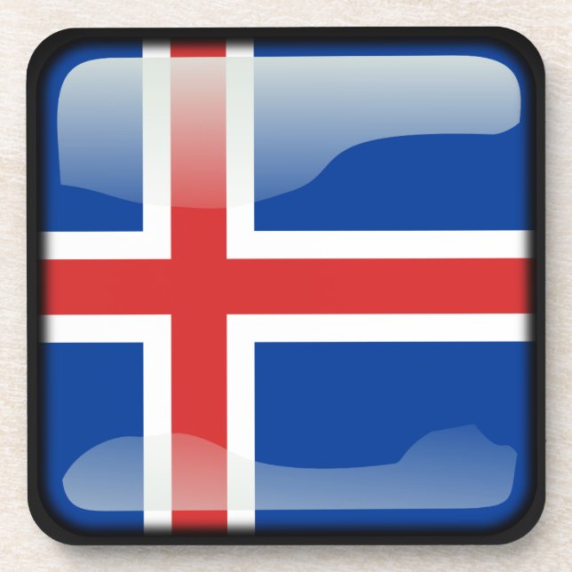 Flag of Iceland Coaster (Front)