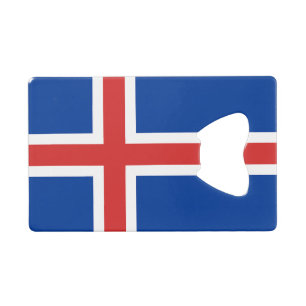 Flag of Iceland Credit Card Bottle Opener