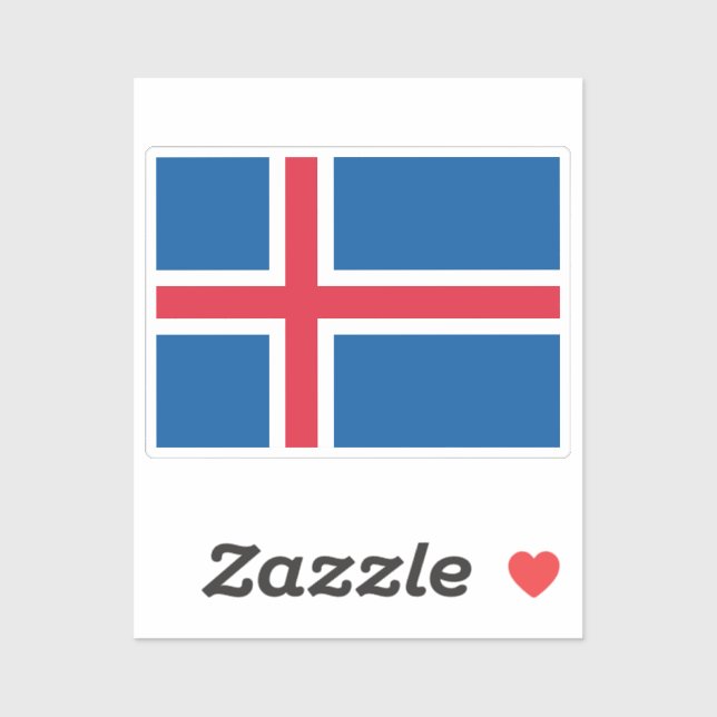 Flag of Iceland custom-cut  (Sheet)