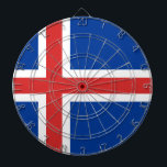 Flag of Iceland Dartboard<br><div class="desc">Flag of Iceland - íslenski fáninn</div>