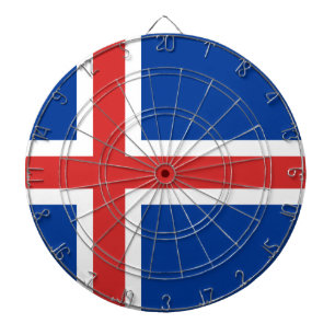 Flag of Iceland Dartboard