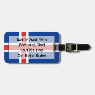 Flag of Iceland Easy ID Personal Luggage Tag