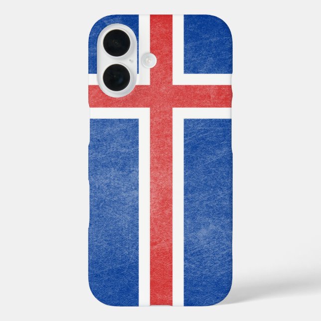 Flag of Iceland Grunge Case-Mate iPhone Case (Back)