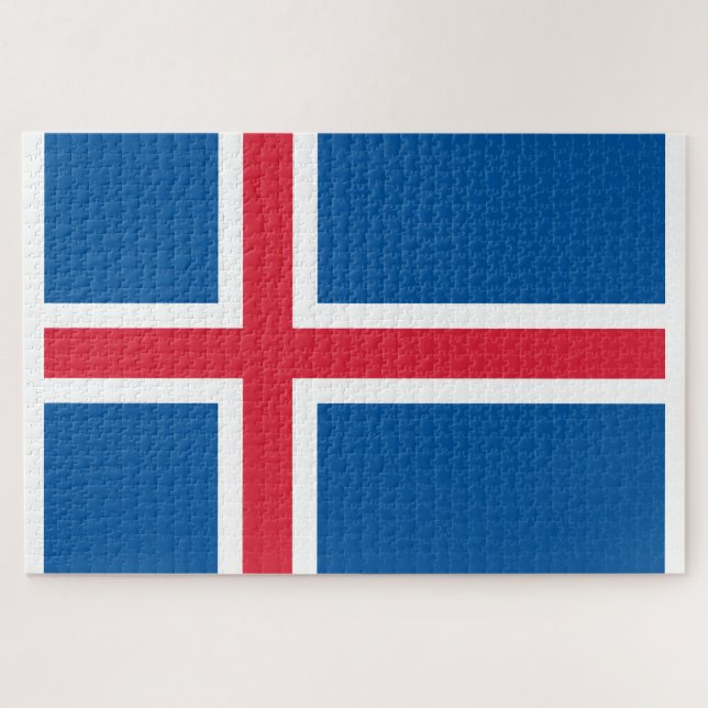 Flag of Iceland Jigsaw Puzzle (Horizontal)