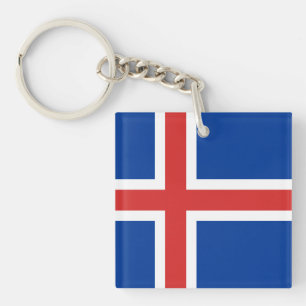 Flag of Iceland Key Ring