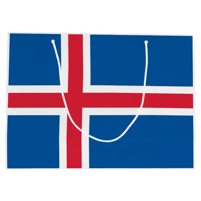 Flag of Iceland Large Gift Bag (Back)