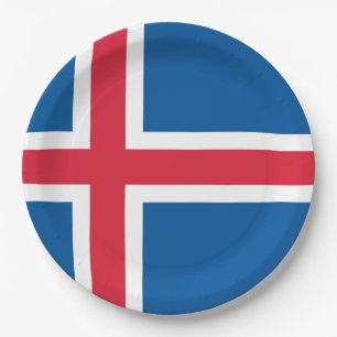 Flag of Iceland Paper Plate