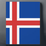 Flag of Iceland Plaque<br><div class="desc">Flag of Iceland - íslenski fáninn</div>