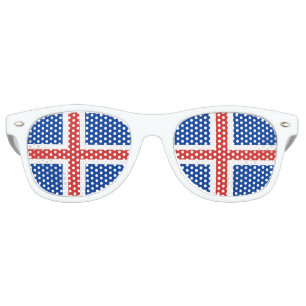 Flag of Iceland Retro Sunglasses