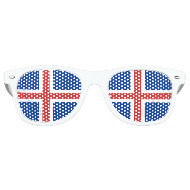 Flag of Iceland Retro Sunglasses (Front)