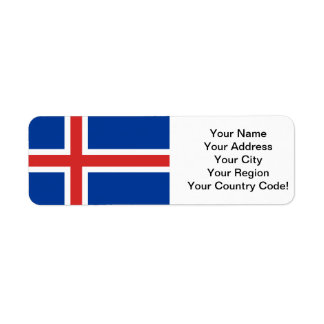 Flag of Iceland Return Address Label