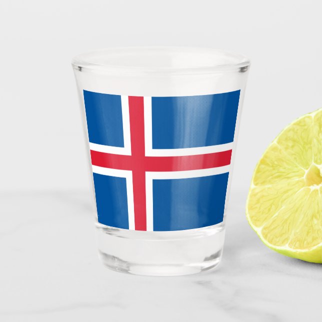 Flag of Iceland Shot Glass (Front)