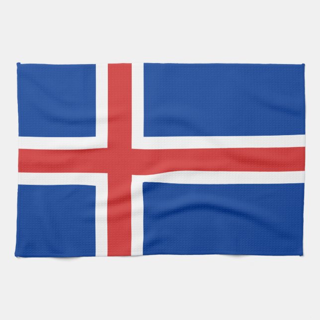 Flag of Iceland Tea Towel (Horizontal)