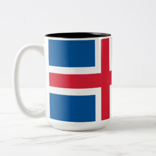 Flag of Iceland Two-Tone Coffee Mug