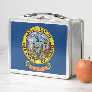 Flag of Idaho Metal Lunch Box