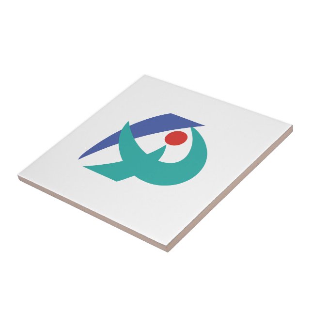 Flag of Iga, Mie, Japan Ceramic Tile (Side)