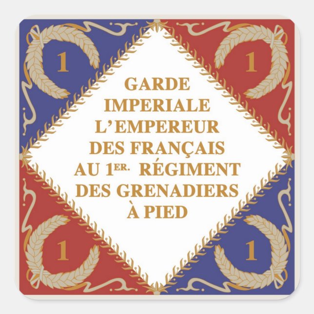 flag of Imperial Guard Square Sticker (Front)