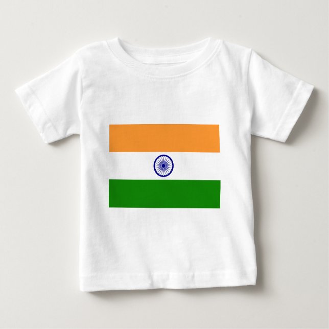 Flag of India - तिरंगा  - भारत का ध्वज Baby T-Shirt (Front)