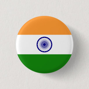 Flag of India 3 Cm Round Badge