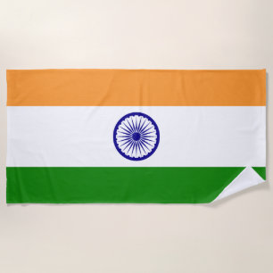 Flag of India Beach Towel