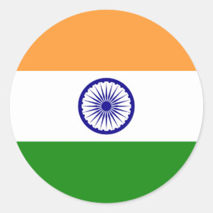 Flag of India Classic Round Sticker