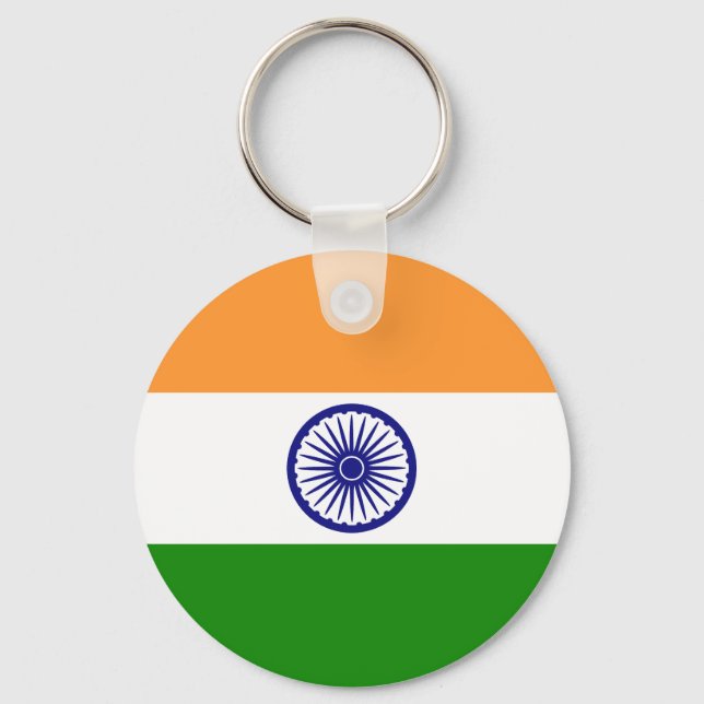 Flag of India Key Ring (Front)