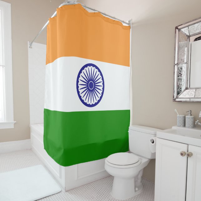 Flag of India Shower Curtain (In Situ)