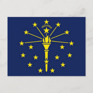 Flag of Indiana Postcard