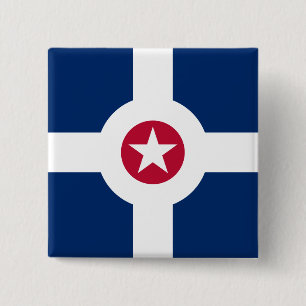 Flag of Indianapolis, Indiana Button