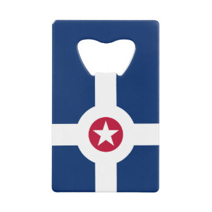 Flag of Indianapolis, Indiana Credit Card Bottle O