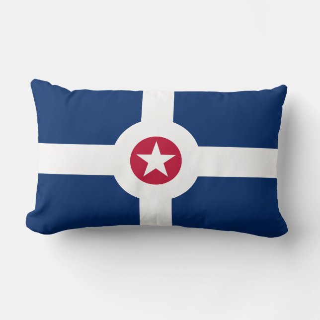 Flag of Indianapolis, Indiana Lumbar Pillow (Front)