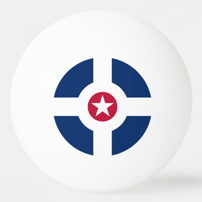 Flag of Indianapolis, Indiana Ping Pong Ball (Front)