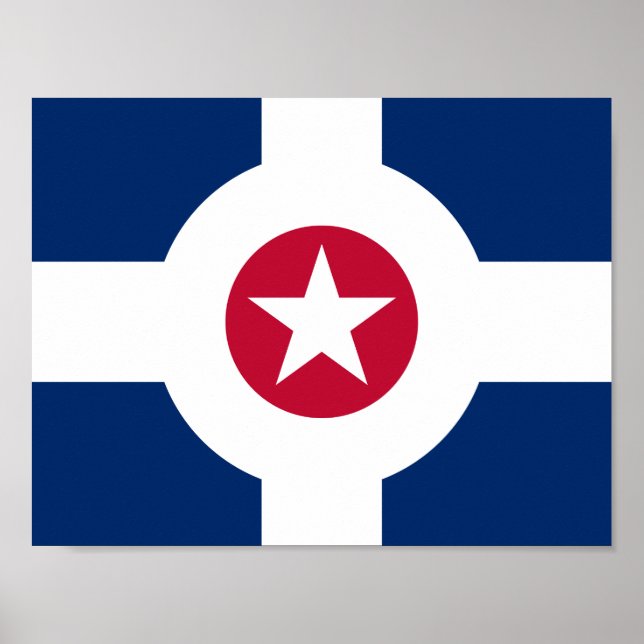 Flag of Indianapolis, Indiana Poster (Front)