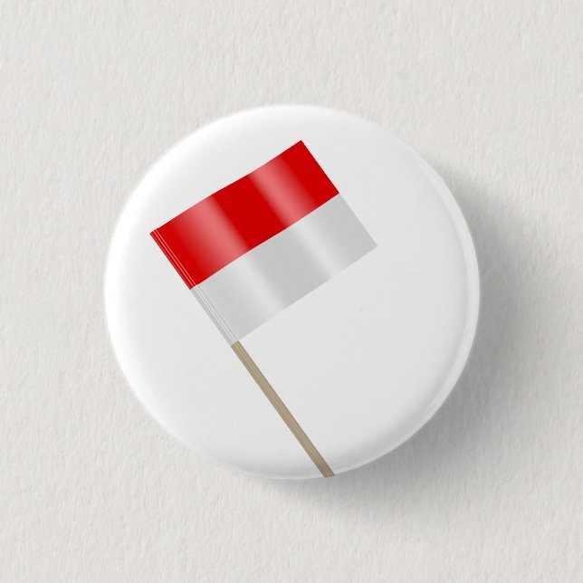 Flag of Indonesia 3 Cm Round Badge (Front)