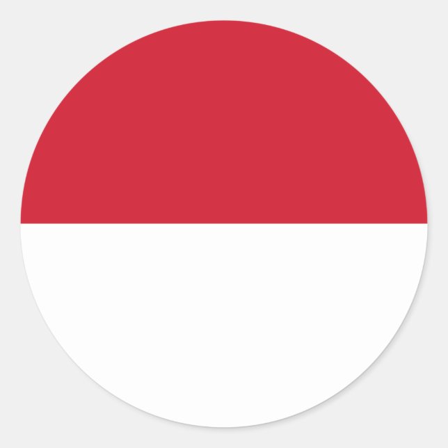 Flag of Indonesia Classic Round Sticker (Front)