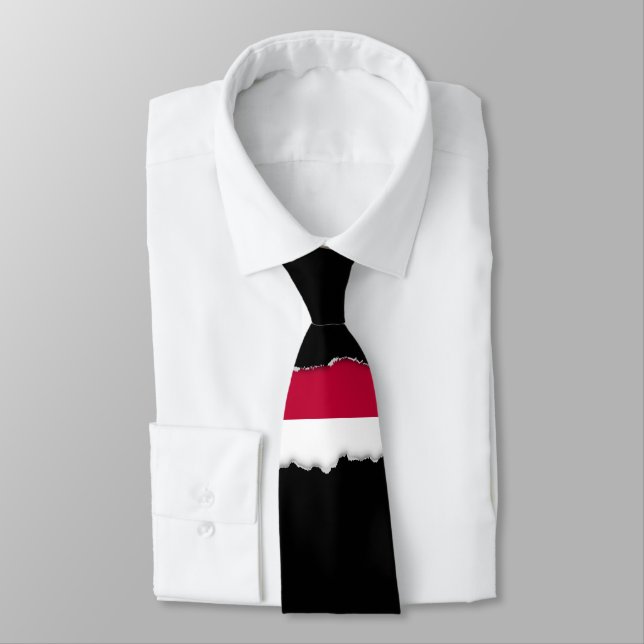 Flag of Indonesia Tie (Tied)