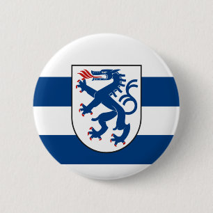 Flag of Ingolstadt, Bavaria - GERMANY 6 Cm Round Badge
