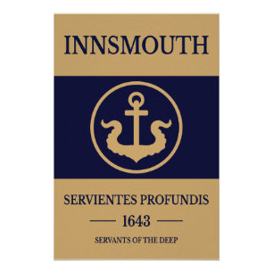 Flag of Innsmouth – Servientes Profundis Est. 1644 Poster