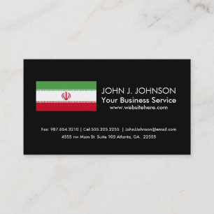 Flag of Iran Business Card
