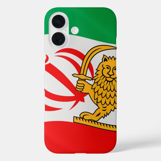 Flag of Iran combining the Islamic Republic emblem Case-Mate iPhone Case (Back)